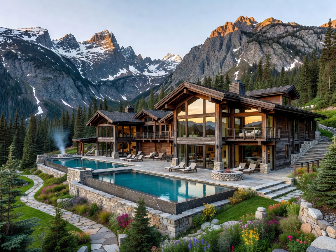A luxurious resort nestled against the breathtaking mountains of British Columbia