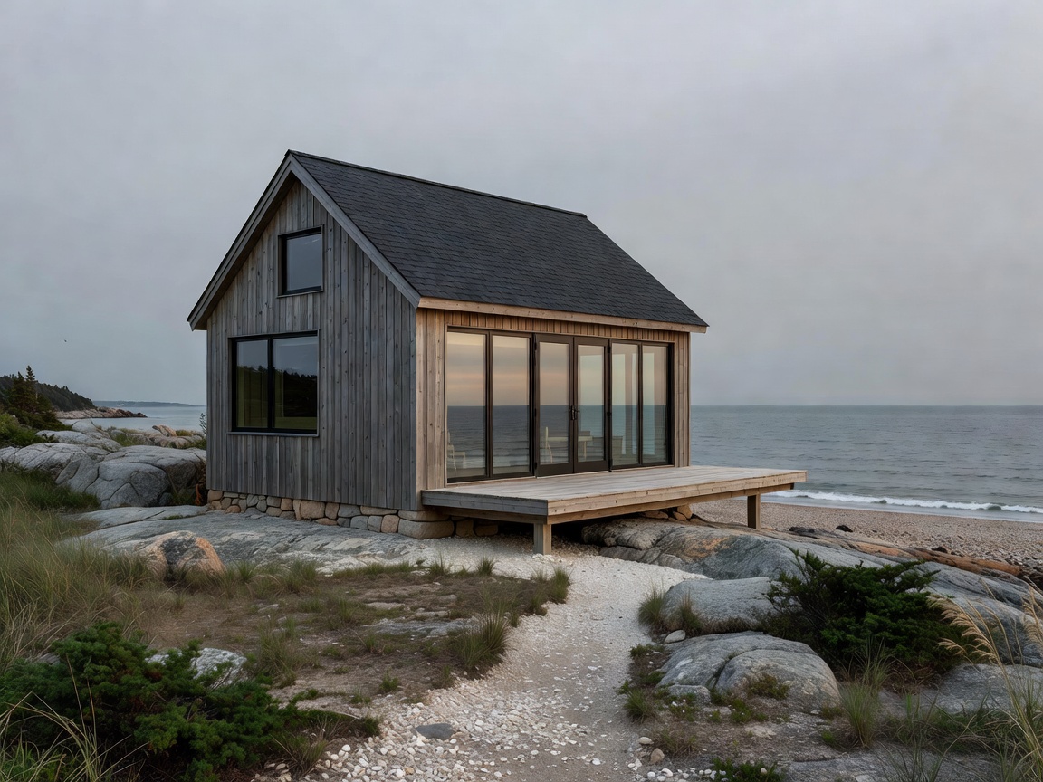 Minimalist coastal lodge highlighting maritime architecture in New Brunswick